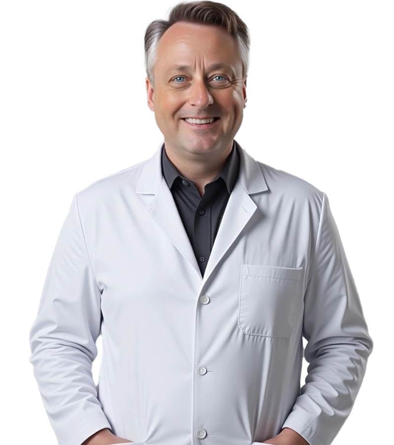 Medical professional shown on the official NerveCalm page